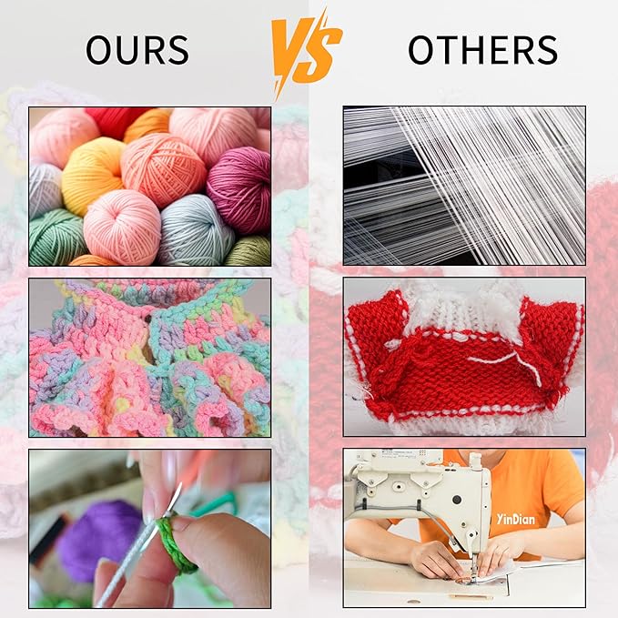 Handmade Crochet 17cm Doll Clothes - Soft, Cute, Stylish Styles with Halter Dress and Headband for Dress up 15cm/17cm Doll Accessories Suit (Iridescence)