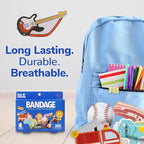 BioSwiss Bandages, Assorted Animal, Fun and Food Shaped Self Adhesive Bandage for Boys, Latex Free Sterile Wound Care, 100 Count