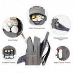 Diaper Bag Backpack with Changing Station, Baby Diaper Bag Organizer for Moms Dads Large Baby Changing Bags