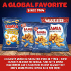 Gratify Bamba Peanut Butter Snacks for Families - All Natural Peanut Butter Corn Puffs Snacks ( 24 pack 0.7oz bags) - Made with 4 Simple Ingredients