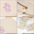 Fanny Pack Belt Bag Crossbody Bags with Initials Letter Patch Trendy Stuff for Teens Cute Stuff Birthday Gifts for Teenager Girls | Khaki,Initial C