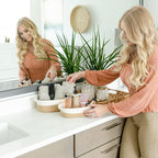 NaturalCozy 5-Piece Rectangle Storage Basket Set- Natural Cotton Rope Woven Baskets for Organizing! Small Basket for Montessori, Baby Nursery, Dog Toy Baskets, Cat Toy Box, Bathroom Organization Bin