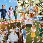 EagleStone 2 Pack Bubble Guns with 4 Bottles Solution, Automatic Bubble Machine Blaster for Kids & Adults – Light Up Summer Toy for Outdoor, Birthday Gifts, Easter, Wedding Party Favor Bubble