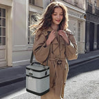 Mancro Breastmilk Cooler Bag with Ice Pack, insulated bottle bag for Daycare and Travel, Double Layer Baby Bottle Cooler Bag Fits 6 up to 9 Ounces for Nursing Moms, Light Grey