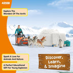 Schleich Wild Life - 19PC Antarctic Expedition Playset with Penguin, Dog Figurines, Action Figure and Accessories - Actic Animal Imaginative Play Set for Kids Ages 3+
