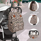 Diaper Bag Backpack Multifunction Maternity Diaper Bag for Baby Girls & Boys Large Capacity Travel Nappy Bags Leopard Print