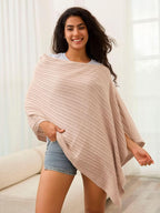 Nursing Cover for Breastfeeding Knit Multi-Use Feeding Shawl Lightweight 360°Full Coverage Nursing Poncho Postpartum Essentials Wheat