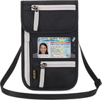 Neck Wallet Lightweight RFID Blocking Waterproof Travel Pouch for Women Men