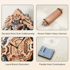 ROKR 3D Puzzles for Adults Vintage Wooden Pendulum Clock Kits 12", Mechanical Building Model Kits DIY Wall Clock Hobbies for Adults Home Decor Gifts for Teens