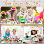 Skylety 31 Pieces Mini Finger Toys Set for Boy Girl Includes 6 Finger Skateboards, 4 Bikes, 2 Mini Scooters 4 Swing Board 8 Matched Wheels 7 Tool Accessories Educational Toy Party Favor(Fun)