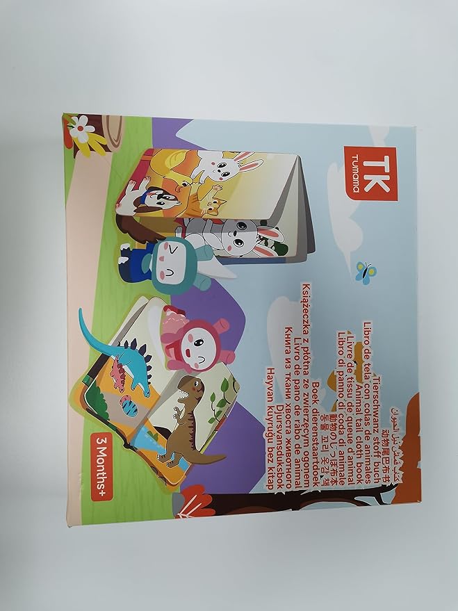 TUMAMA TK 2PCS Baby Books 0-6 Months, Soft Cloth Books for Babies Infants Toddler, Touch and Feel Crinkle Cloth Books 6 to 12 Months, Early Development Interactive Toys Gifts for Boys Girls