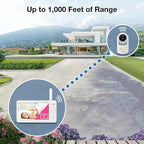 VTech Video Baby Monitor with 7" Color LCD Screen, Rechargeable Battery, Video Streaming, Audio Streaming, Pan-Tilt-Zoom, Touch Multi-Color Night Light, Two-Way Talk, Long Range: Advanced Max Blue