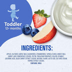Gerber Toddler Food, Very Berry, Fruit Puree and Yogurt Pouch. No Added Sweeteners, 12PK