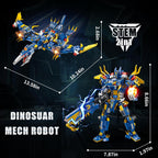 STEM 2 in 1 Pterosaur Dinosaur Building Kits, Transforming Mech Robot Building Sets for Kids Boys 6-10, Compatible with Lego Dinosaur Park World, Educational Gift Toy for Adults (511 PCS)