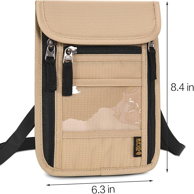 Neck Wallet Lightweight RFID Blocking Waterproof Travel Pouch for Women Men