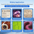 Microscope Magnifying Glass for Kids and Adults: 100X Portable Handheld Digital Microscope with Light - Pocket Jewelers Loupe with 2" Screen - USB Mini Coin Magnifier for Collector