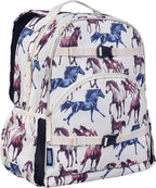 Wildkin ECO rPET 17-inch Large Backpack – Sustainable, Padded, Adjustable – Horse Dreams