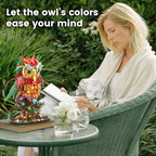 JOJO&Peach Flower Owl Animal Building Toys for Adults & Teens, A Floral Bird Model Kit for The Home Decor & Office Display, Botanical Collection Birthday Gift for Women Girls Aged 10+ (1309 Pieces)