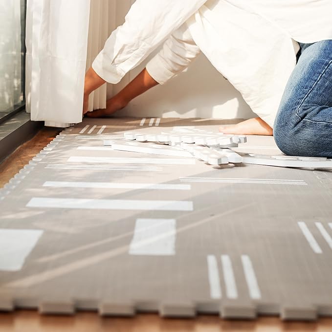 Baby Play Mats for Floor - Nira (4x6ft) - Premium EVA Foam Play Mat for Babies & Toddlers - Perfect for Tummy Time, Crawling, Playroom - Stylish & Comfortable Kids Play Mat