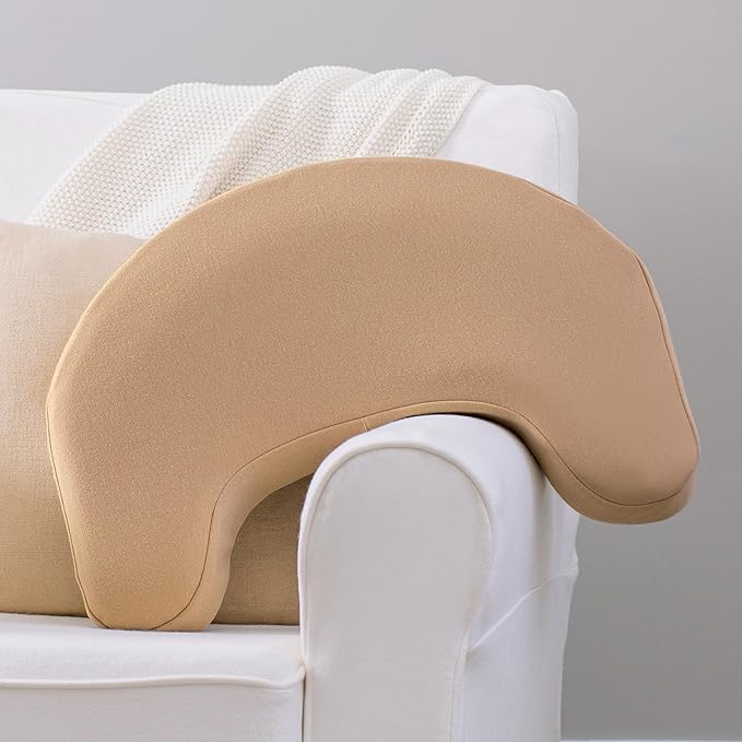 Dr. Brown's Feeding and Nursing Lap Support Pillow with Cover, Premium Memory Foam, Responsive Firm Support, Gentle Beige