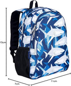 Wildkin 15-inch Kids Backpack – Durable, Padded, Adjustable for School & Travel - Sharks