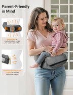 besrey Toddler Hip Carrier - Side Baby Carrier, Up to 44lb, Dad Infant Carrier Hipseat (Grey)