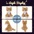 Hopearl LED Plush Kitty Lighting Up Stuffed Animal Cat Floppy Kitten Night Lights Glow in The Dark Birthday Festival for Kids Toddler Girls, Orange, 12.5''