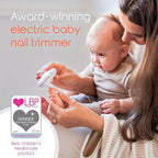 Cherish Baby Care Baby Nail Trimmer Electric - Automatic Safety Stop, BPA-Free & Safety-Tested Electric Nail File Baby, Includes 4 File Pads, 0-12+ Months