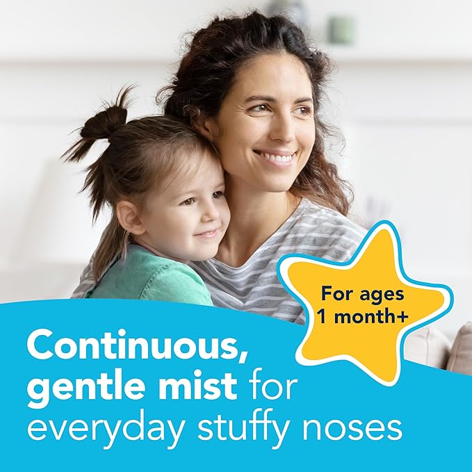 Vicks Sinex Kids Saline Easy Mist Refill, Drug Free Saline, Ages 1 Month+, Gently Clears and Soothes Everyday Stuffy Noses, Safe for Daily Use, 1.7 OZ