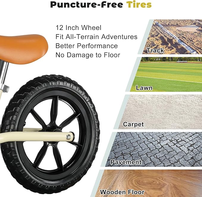 Toddler Balance Bike Toys for 2 to 5 Year Old Girls Boys Adjustable Seat and Handlebar No-Pedal Training Bike Best Gifts for Kids