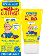 Boudreaux's Butt Paste Original Diaper Rash Cream, Ointment for Baby, 2 oz Tube