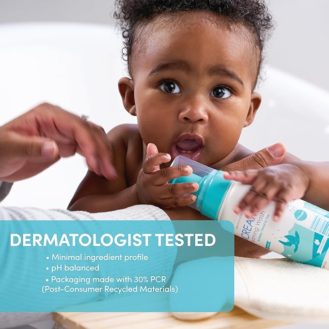 Vanicream Foaming Wash for Baby, 8 Oz, Gentle Cleanse and Moisture, Tear-Free Baby Shampoo and Body Wash with Beta-Glucan, Formulated without Common Irritants for Sensitive Skin, All Ages