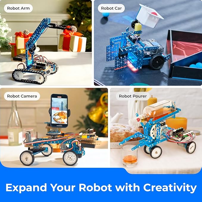 Makeblock mBot Ultimate 10 in 1 Robot Building Toys, Robotics Kit App Remote Control Robot Toys Compatible with Arduino C & Raspberry Pi, STEM Educational DIY Robotics for Kids Ages 12-16