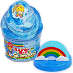 Rainbow Brite Scented Cloud Slime, Vanilla-Scented, Collectible Charm, White Iridescent Tinsel, & Reusable Container with Topper, Cute Stuff for Kids, Colorful Fidget Toys, Goody Bags Stuffers