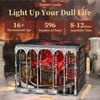 Book Nook Kits for Adults - Book Nook Kit Bookshelf Decor DIY Miniature House Kit for Bookshelf - Craft Kits for Adults Booknook Model Kits Tiny House Arts and Crafts (Ember Castle)