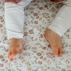 Pack and Play Sheets Fitted, Mini Crib Sheets for Graco Pack N Play Playard (38x26), Ultra Soft Organic Cotton Blend, Safe & Snug Playpen Mattress Sheet for Baby Boys & Girls – Fleurette, 2-Pack