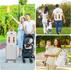 PIIOSER Diaper Bag Backpack with Ice Pack, Large Capacity & Waterproof Convertible Diaper Bag Tote for Moms Dads, Insulated Baby Tote Bag with Changing Pad, Stroller Straps & Pacifier Case, Cream
