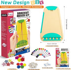 Arts and Crafts for Kids Ages 8-12,Friendship Bracelet Making Kit for Girl,Kids Jewelry Making Kit with 28 Pre-Cut Threads,Christmas Birthday Gifts for Ages 6 7 8 9 10 11 12 Year Old Cyan
