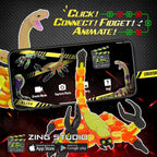 Zing Klixx Creaturez Combo Pack - Create Stop Motion Animation, Snap and Click Fidget Toys for Stress Relief, Great for Kids Ages 4 and Up (Scorpion + Rattlesnake)