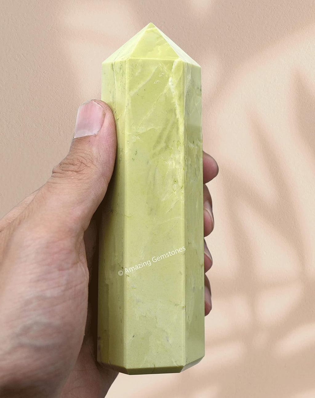 Amazing Gemstone Large Serpentine Crystal Towers ~ Natural Healing Crystal Point Obelisk for Reiki Healing and Crystal Grid (5.5 to 6 INCH)