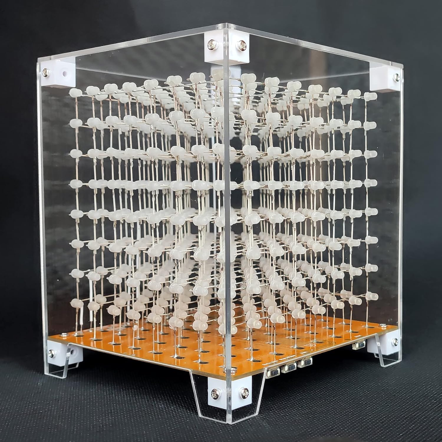 Mini 3D Led Cube DIY Electronics Kit Soldering Project Kit (3D8MINI-CASE-5PS)