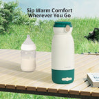 Portable Bottle Warmer with Precise Temp Control (95-135°F) - 17 Oz Travel Warmer for Breast Milk, Formula & Water, Fast Heating & USB Quick Charge