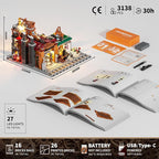 Steampunk Ore Factory Lighting Building-Bricks Set, 3138 Pcs Interactive Mechanical Factory Collection Display Set for Adults and Steampunk Lovers