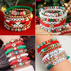 1480pcs Christmas Polymer Clay Beads Charms Friendship Bracelet Necklace Earring Jewelry Making kit, Accessories for Arts Crafts DIY Gifts for Women Girls
