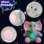 Cuteoy Glowing LED Light-up Elephant Nightlight Toys Musical Plush Stuffed Animal Singing Lullabies Birthday Christmas Plushies Gifts for Kids Boys Girls,10.5"