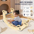 BlueWood 2025 8-in-1 Pikler Triangle Climbing Set Toddler Toys Indoor Baby Jungle Gym Climber Playground for Kids - Mauve Pink