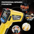 Infrared Thermometer Gun - INSTRODOTS Digital Laser Thermometer emperature Gun with Adjustable Emissivity & Max Value, -58°F~1472°F Non-Contact Surface Thermometer for Cooking, Freezer, Pizza, HVAC
