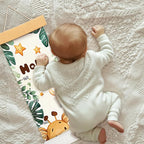 Personalized Name Baby Growth Height Chart Handing Ruler Wall Decor for Kids, Animals Canvas Removable Height Growth Chart, Nursery Decor, Toddler Kid Room Decoration, Hangable