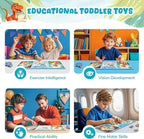 Magnetic Jigsaw Puzzles for Toddlers Kids 3-8 Boys,(3 36-Pieces) Travel Puzzles Toys for Kids Ages 4-6,Take-Along Car Airplane Road Trip Activities Game for 3 4 5 6 7 8 Year Old Birthday Gift