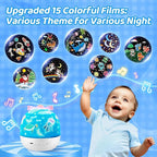 PIKOY Kids Toys for Girls Gifts, 15 Films Light Projector for Girls Toys Age 6-8, 15 Soothing Music for Kids Toys 0-10,Star+Unicorn+Princess+Mermaid Projector Toddler Girl Toys, 1 Year Old Girl Gifts